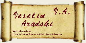 Veselin Aradski vizit kartica